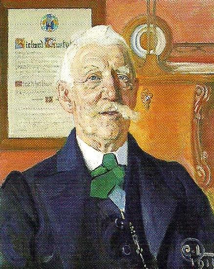 Carl Larsson portratt av redaktor richard gustafsson France oil painting art